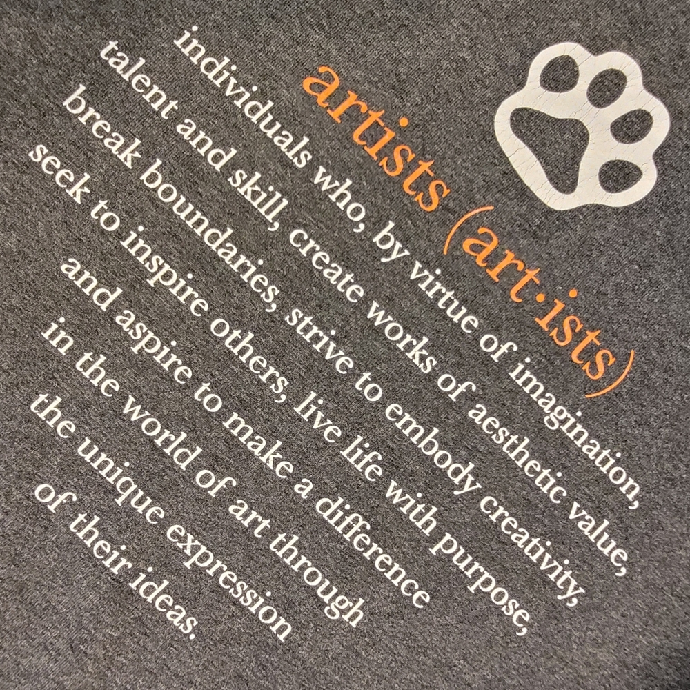 ARTISTS Definition Tee Dark Heather Gray Unisex Styling Men's Medium